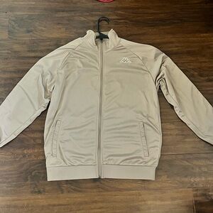 Kappa Tan track Jacket with Ribbed Cuffs
